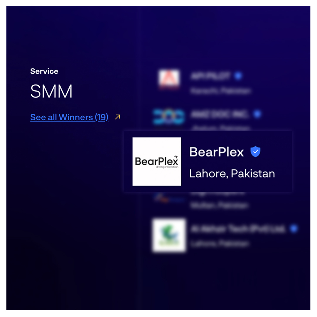 BearPlex has been awarded with Top SMM Company in Pakistan