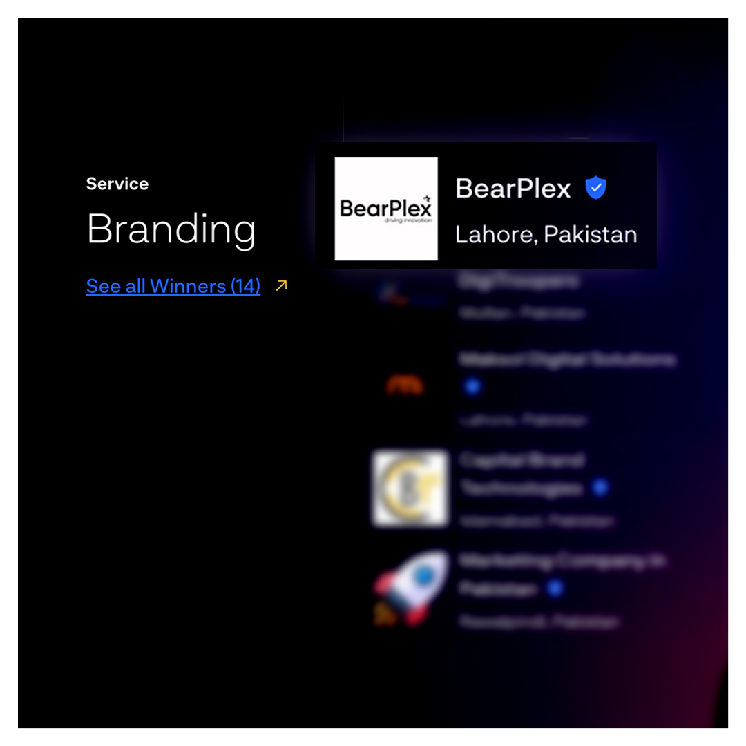BearPlex has been awarded with Top Branding Company in Pakistan